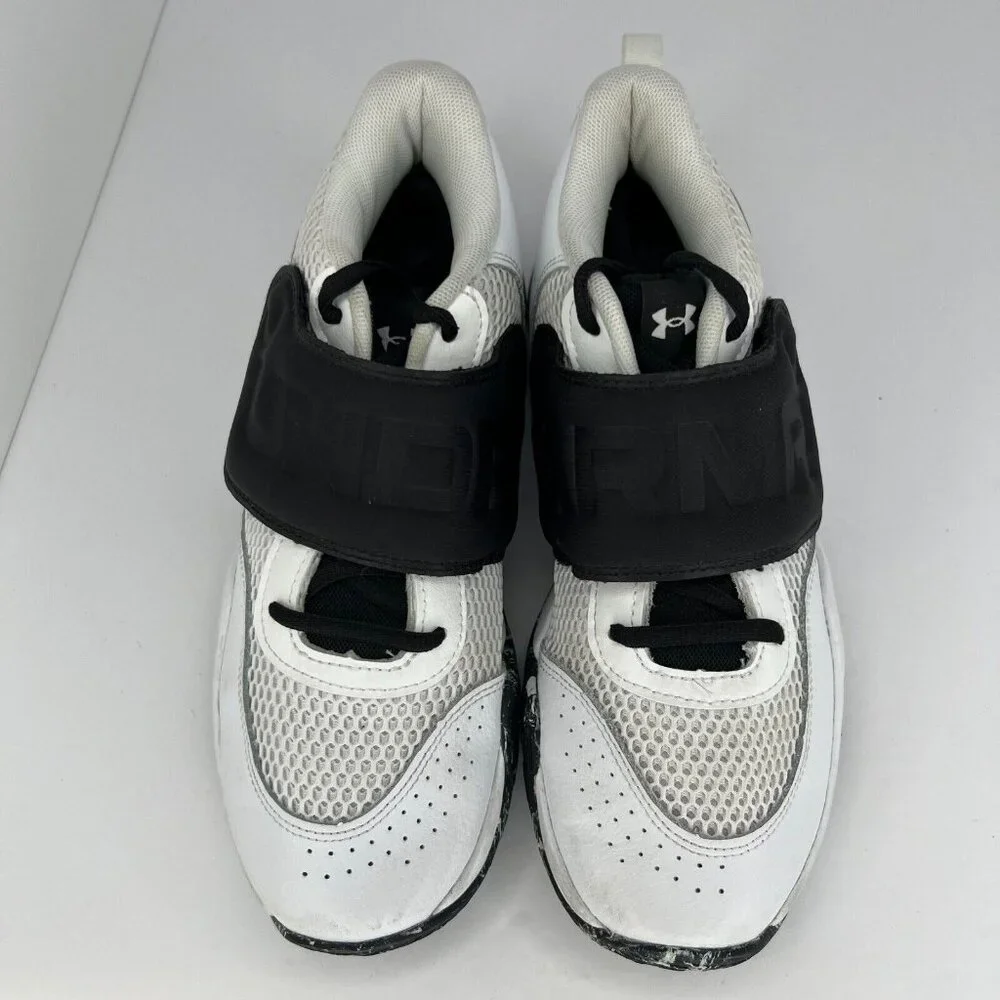Under Armour Boys 3026637-101 White Black GS Zone BB 2 Size 6Y Basketball Shoes